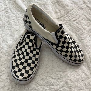 Black and white Vans, size 9